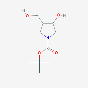 molecular formula C10H19NO4 B1359287 tert-Butyl 3-hydroxy-4-(hydroxymethyl)pyrrolidine-1-carboxylate CAS No. 147722-75-6