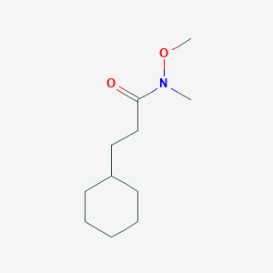 molecular formula C11H21NO2 B1359288 3-cyclohexyl-N-methoxy-N-methylpropanamide 