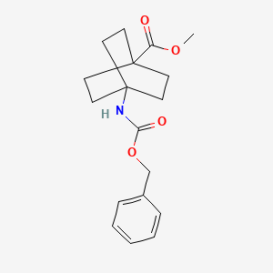 molecular formula C18H23NO4 B1359302 4-(((苄氧羰基)氨基)双环[2.2.2]辛烷-1-羧酸甲酯 CAS No. 862501-91-5
