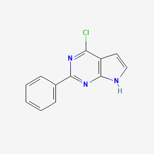 molecular formula C12H8ClN3 B1359306 4-氯-2-苯基-7H-吡咯并[2,3-d]嘧啶 CAS No. 91331-36-1