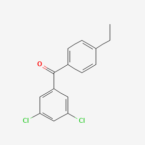 molecular formula C15H12Cl2O B1359323 3,5-二氯-4'-乙基二苯甲酮 CAS No. 951885-20-4