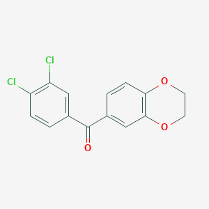 molecular formula C15H10Cl2O3 B1359326 3,4-二氯-3',4'-(乙二氧基)二苯甲酮 CAS No. 951885-35-1