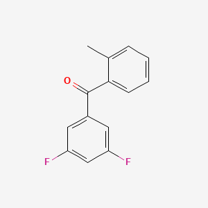 molecular formula C14H10F2O B1359337 3,5-Difluoro-2'-methylbenzophenone CAS No. 951887-27-7