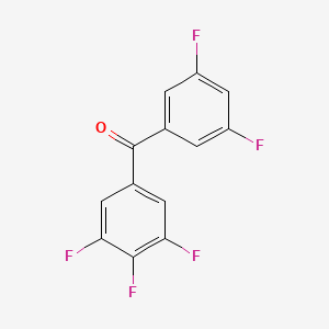 molecular formula C13H5F5O B1359343 3,5-二氟-3',4',5'-三氟苯甲酮 CAS No. 951888-60-1