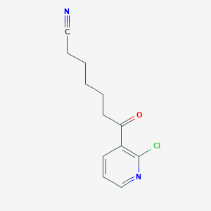 B1359347 7-(2-Chloro-3-pyridyl)-7-oxoheptanenitrile CAS No. 890100-80-8