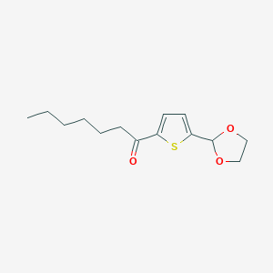 B1359358 5-(1,3-Dioxolan-2-YL)-2-thienyl hexyl ketone CAS No. 898771-90-9