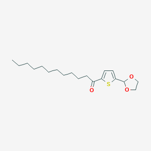molecular formula C19H30O3S B1359362 5-(1,3-二氧杂环-2-基)-2-噻吩基十一烷酮 CAS No. 898772-00-4