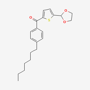 molecular formula C21H26O3S B1359381 5-(1,3-二氧六环-2-基)-2-(4-庚基苯甲酰)噻吩 CAS No. 898778-59-1