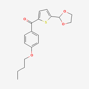 B1359384 2-(4-n-Butoxybenzoyl)-5-(1,3-dioxolan-2-yl)thiophene CAS No. 898778-65-9