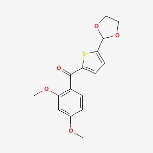 molecular formula C16H16O5S B1359389 2-(2,4-二甲氧基苯甲酰)-5-(1,3-二氧戊环-2-基)噻吩 CAS No. 898779-01-6