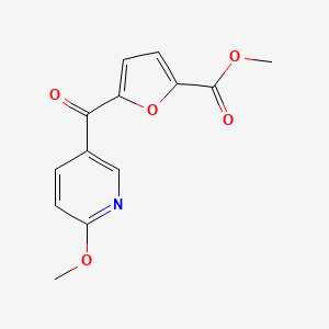 molecular formula C13H11NO5 B1359403 5-(6-甲氧基吡啶-3-羰基)呋喃-2-甲酸甲酯 CAS No. 898786-26-0
