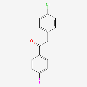 B1359411 2-(4-Chlorophenyl)-4'-iodoacetophenone CAS No. 898784-08-2