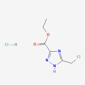 ethyl5-(chloromethyl)-1H-1,2,4-triazole-3-carboxylatehydrochloride