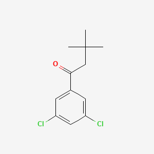 molecular formula C12H14Cl2O B1359414 3',5'-二氯-3,3-二甲基丁酰苯酮 CAS No. 898764-92-6