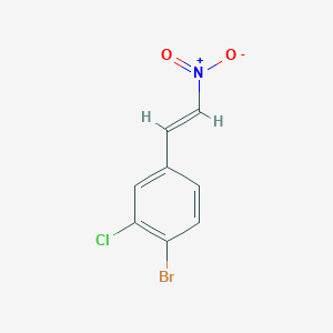 molecular formula C8H5BrClNO2 B13594146 1-Bromo-2-chloro-4-(2-nitroethenyl)benzene 