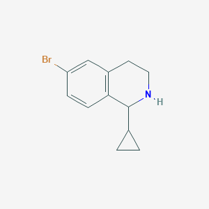 molecular formula C12H14BrN B13594150 6-Bromo-1-cyclopropyl-1,2,3,4-tetrahydroisoquinoline 