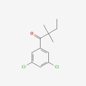 B1359416 3',5'-Dichloro-2,2-dimethylbutyrophenone CAS No. 898766-00-2
