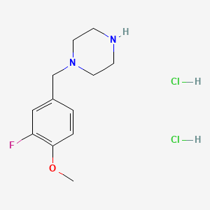 molecular formula C12H19Cl2FN2O B13594165 1-[(3-Fluoro-4-methoxyphenyl)methyl]piperazine dihydrochloride CAS No. 2792200-58-7