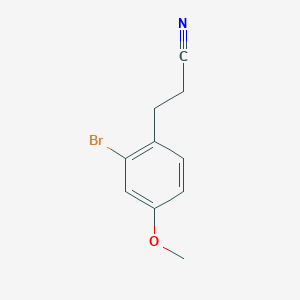 molecular formula C10H10BrNO B13594169 3-(2-Bromo-4-methoxyphenyl)propanenitrile 