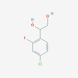 molecular formula C8H8ClFO2 B13594176 1-(4-Chloro-2-fluorophenyl)ethane-1,2-diol 