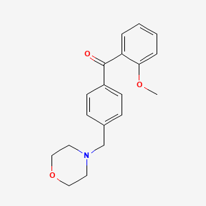 molecular formula C19H21NO3 B1359420 2-甲氧基-4'-吗啉甲基二苯甲酮 CAS No. 898769-68-1
