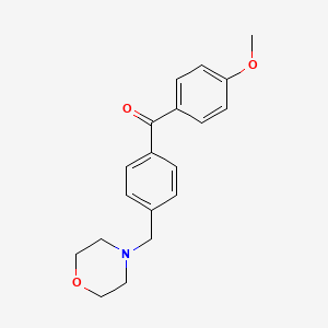 molecular formula C19H21NO3 B1359421 4-甲氧基-4'-吗啉甲基苯甲酮 CAS No. 898769-72-7