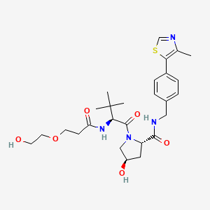 molecular formula C27H38N4O6S B13594212 (S,R,S)-Ahpc-CO-peg2-OH 