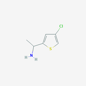 molecular formula C6H8ClNS B13594213 1-(4-Chloro-2-thienyl)ethanamine 