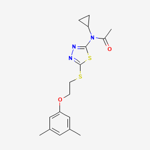 N-cyclopropyl-N-(5-{[2-(3,5-dimethylphenoxy)ethyl]sulfanyl}-1,3,4-thiadiazol-2-yl)acetamide