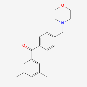 molecular formula C20H23NO2 B1359426 3,5-二甲基-4'-吗啉甲基苯甲酮 CAS No. 898770-17-7