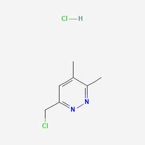 molecular formula C7H10Cl2N2 B13594330 6-(Chloromethyl)-3,4-dimethylpyridazinehydrochloride 