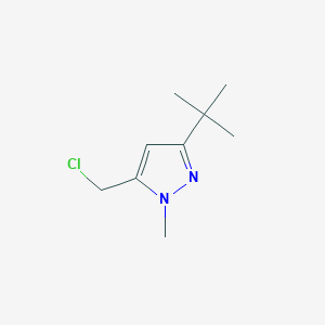 molecular formula C9H15ClN2 B13594353 3-tert-butyl-5-(chloromethyl)-1-methyl-1H-pyrazole 