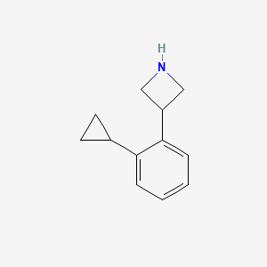 molecular formula C12H15N B13594361 3-(2-Cyclopropylphenyl)azetidine 