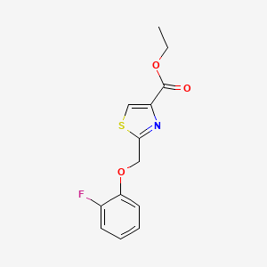 molecular formula C13H12FNO3S B13594374 Ethyl2-[(2-fluorophenoxy)methyl]-1,3-thiazole-4-carboxylate 