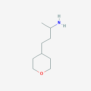 molecular formula C9H19NO B13594401 4-(Tetrahydro-2h-pyran-4-yl)butan-2-amine 