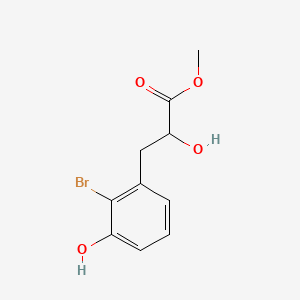 molecular formula C10H11BrO4 B13594418 Methyl 3-(2-bromo-3-hydroxyphenyl)-2-hydroxypropanoate 