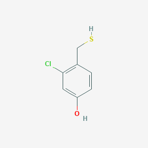 molecular formula C7H7ClOS B13594429 3-Chloro-4-(mercaptomethyl)phenol 