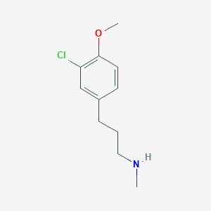 molecular formula C11H16ClNO B13594445 3-Chloro-4-methoxy-N-methylbenzenepropanamine CAS No. 288083-72-7