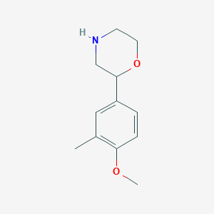 molecular formula C12H17NO2 B13594448 2-(4-Methoxy-3-methylphenyl)morpholine 