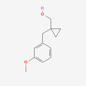 molecular formula C12H16O2 B13594460 (1-(3-Methoxybenzyl)cyclopropyl)methanol 