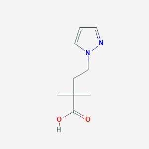 2,2-Dimethyl-4-(1h-pyrazol-1-yl)butanoic acid