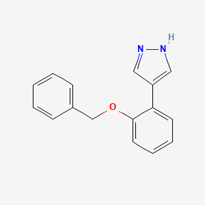 molecular formula C16H14N2O B13594508 4-(2-(Benzyloxy)phenyl)-1H-pyrazole 