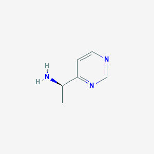 molecular formula C6H9N3 B13594523 (1R)-1-(pyrimidin-4-yl)ethan-1-amine 