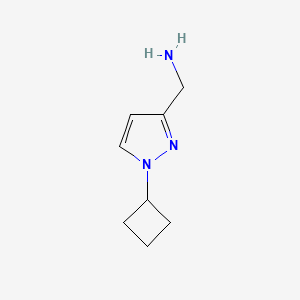 molecular formula C8H13N3 B13594528 (1-cyclobutyl-1H-pyrazol-3-yl)methanamine 