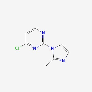 molecular formula C8H7ClN4 B13594539 4-Chloro-2-(2-methyl-1H-imidazol-1-YL)pyrimidine 