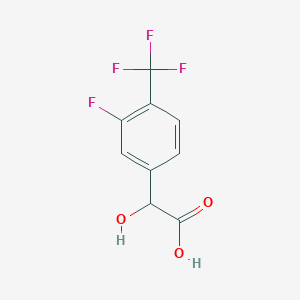 molecular formula C9H6F4O3 B13594551 3-Fluoro-4-(trifluoromethyl)mandelic acid 