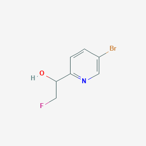 molecular formula C7H7BrFNO B13594561 1-(5-Bromopyridin-2-yl)-2-fluoroethan-1-ol 