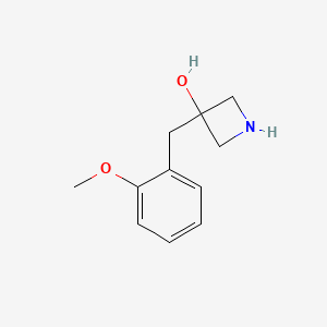 molecular formula C11H15NO2 B13594567 3-(2-Methoxybenzyl)azetidin-3-ol 