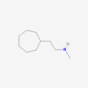 molecular formula C10H21N B13594607 2-Cycloheptyl-N-methylethan-1-amine 