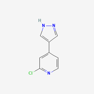 molecular formula C8H6ClN3 B13594609 2-Chloro-4-(1H-pyrazol-4-yl)pyridine 